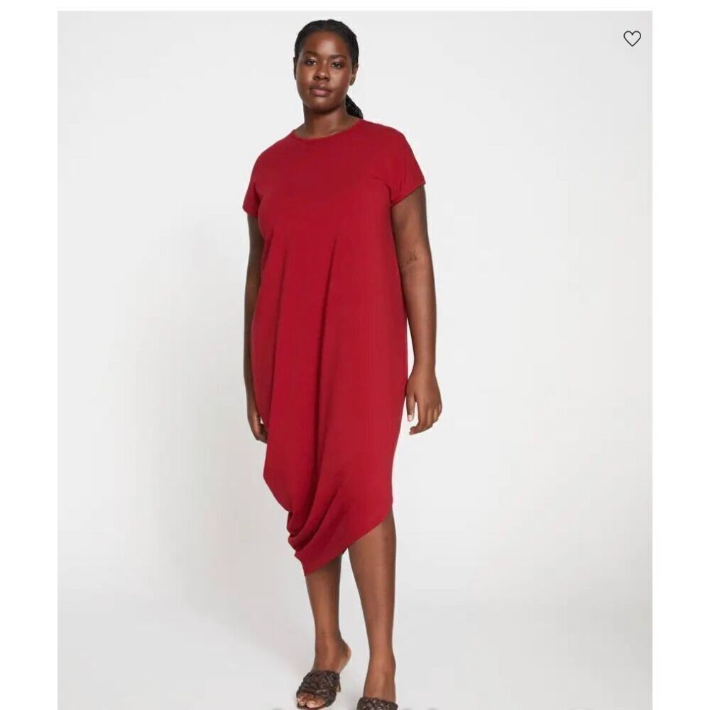 Universal Standard red handkerchief hem L/22-24 short sleeve dress